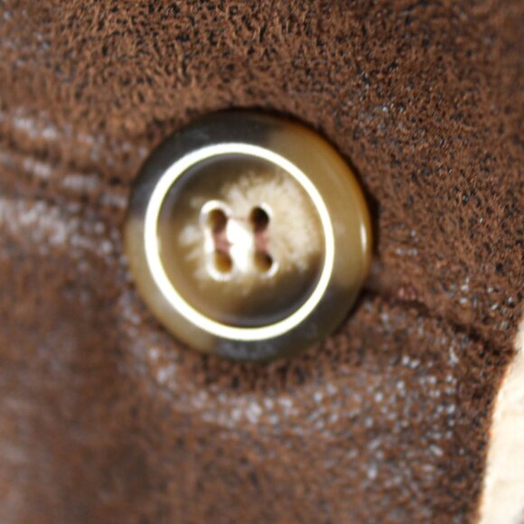 70s Rocker-Inspired Chocolate Brown Sherpa Jacket Penny Lane & Daisy Jones - Picture 10 of 13